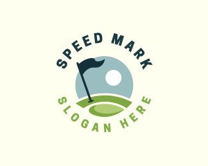 Golf  Club Flag logo design