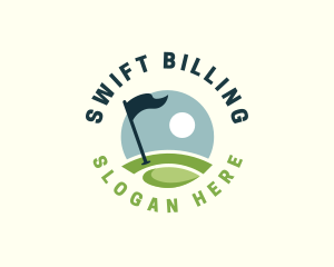 Golf  Club Flag logo design