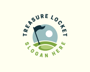 Golf  Club Flag logo design