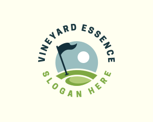 Golf  Club Flag logo design