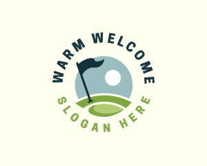 Golf  Club Flag logo design