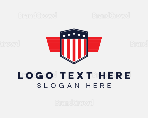 Military Shield Flag Logo