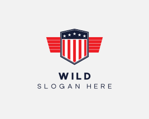 Military Shield Flag Logo