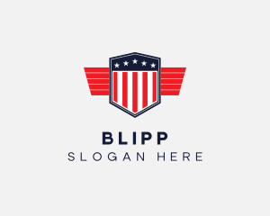 Political - Military Shield Flag logo design