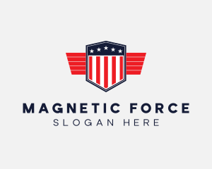 Military Shield Flag logo design