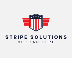 Military Shield Flag logo design