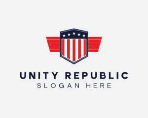 Republic - Military Shield Flag logo design