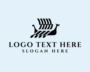 Investment - Medieval Viking Ship logo design