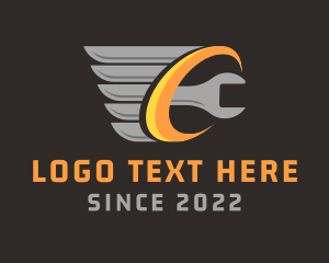 Automotive Wrench Wings Logo