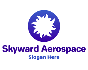 Aerospace - Gradient Round Sun logo design