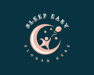 Toddler Balloon Moon logo design