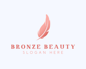 Pink Feather Beauty Salon logo design