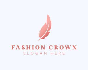 Pink Feather Beauty Salon logo design