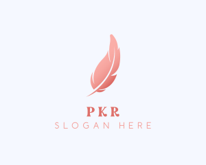 Pink Feather Beauty Salon logo design