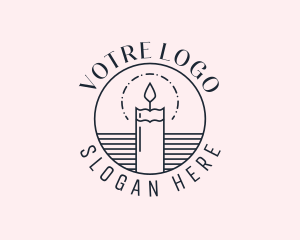 Candle Wellness Decor Logo