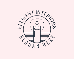 Candle Wellness Decor logo design