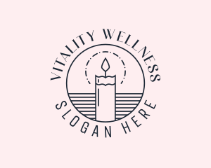 Candle Wellness Decor logo design