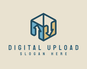 Upload - Package Arrow Box logo design