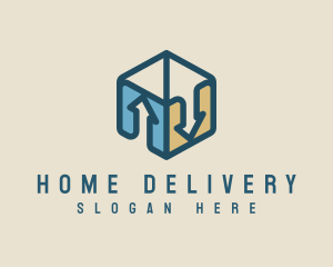 Package Arrow Box logo design