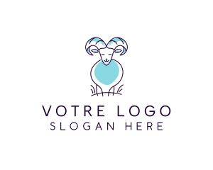 Farm Animal Goat Logo