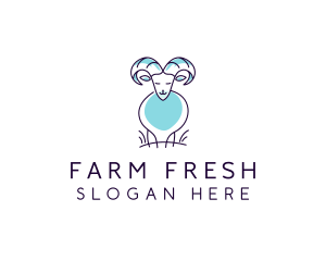 Farm Animal Goat logo design