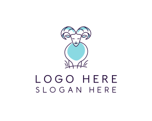 Farmer - Farm Animal Goat logo design