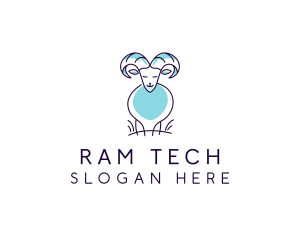 Farm Animal Goat logo design