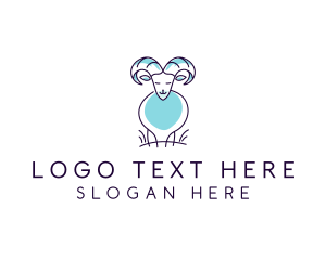 Herd - Farm Animal Goat logo design