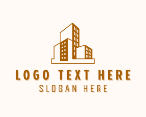 Building - Condominium Building Property logo design