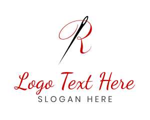 Dress Rental - Elegant Tailor Script Letter R logo design