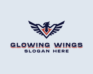 Patriotic Eagle Wing  logo design