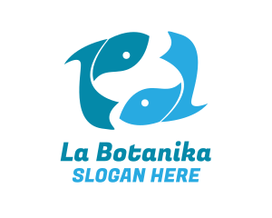 Fishing - Blue Fish Cycle logo design