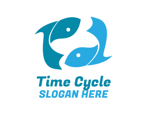 Blue Fish Cycle logo design