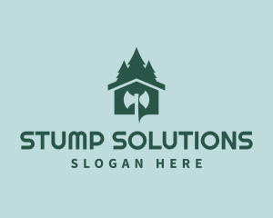 Stump - Tree Home Axe Lumber logo design