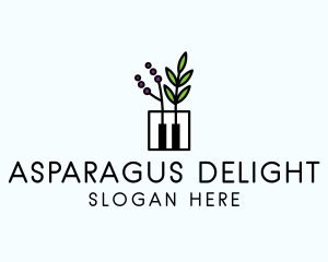 Botanical Piano Garden logo design