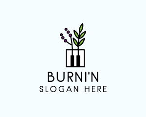 Botanical Piano Garden logo design