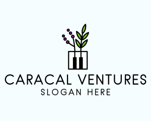 Botanical Piano Garden logo design