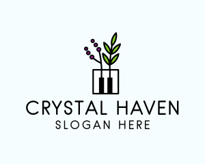 Botanical Piano Garden logo design