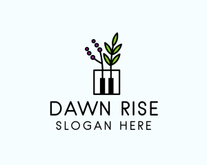 Botanical Piano Garden logo design