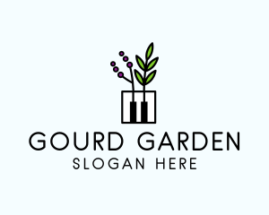 Botanical Piano Garden logo design