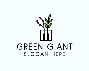 Botanical Piano Garden logo design