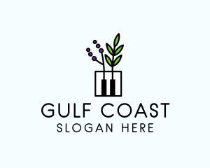 Botanical Piano Garden logo design