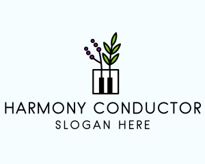 Botanical Piano Garden logo design