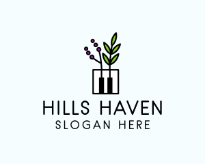 Botanical Piano Garden logo design