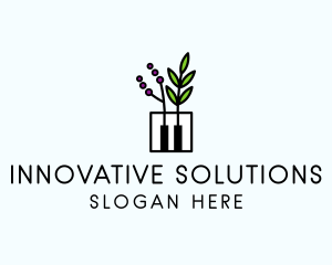 Botanical Piano Garden logo design