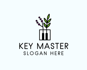 Keys - Botanical Piano Garden logo design