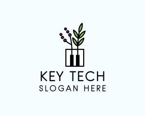 Botanical Piano Garden logo design