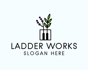 Botanical Piano Garden logo design