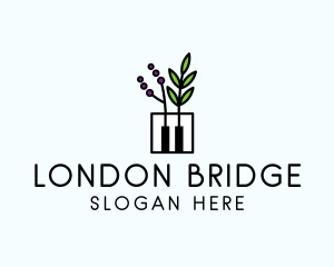 Botanical Piano Garden logo design