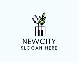 Botanical Piano Garden logo design